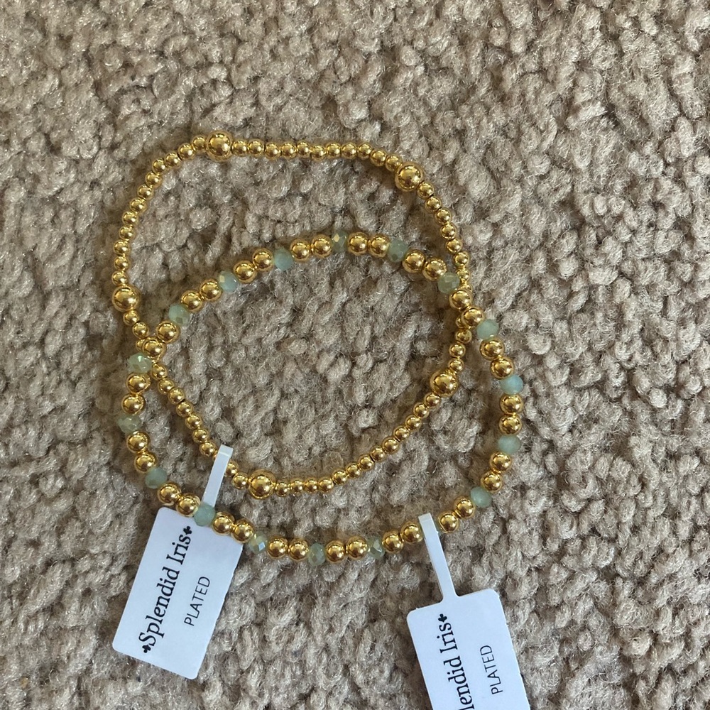 Splendid Gold Beaded Bracelet Set